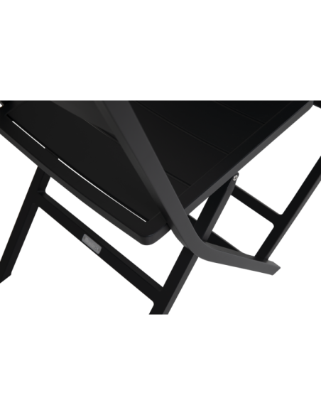 Silla de Comedor Plegable Exterior WILKIE, Aluminio Negro - Brafab