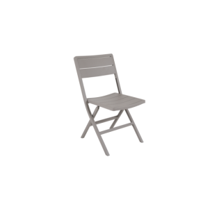Silla de Comedor Plegable Exterior WILKIE, Aluminio Beige...