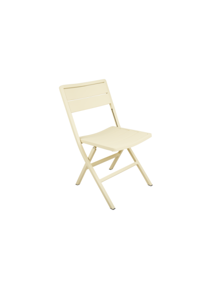 Silla de Comedor Plegable Exterior WILKIE, Aluminio Amarillo - Brafab