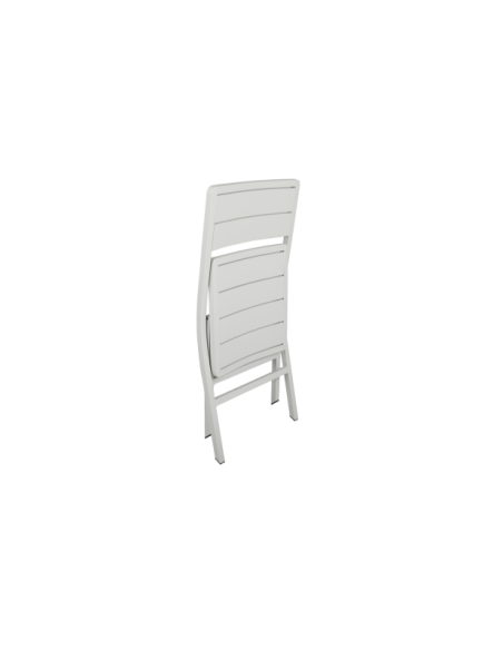 Silla de Comedor Plegable Exterior WILKIE, Aluminio Gris Claro - Brafab