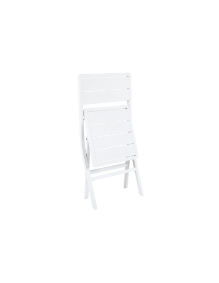 Silla de Comedor Plegable Exterior WILKIE, Aluminio Blanco - Brafab