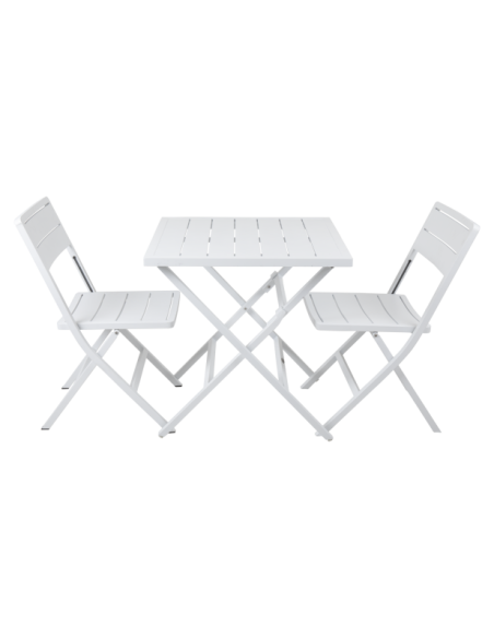 Silla de Comedor Plegable Exterior WILKIE, Aluminio Blanco - Brafab