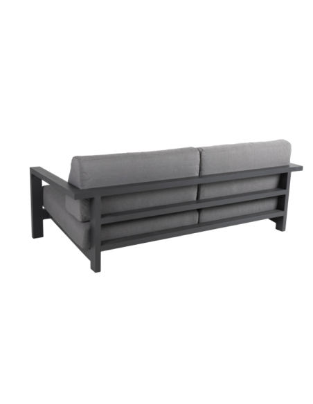 Sofá 3 Plazas Exterior AMESDALE, Aluminio, Olefina / Antracita / Gris - Brafab