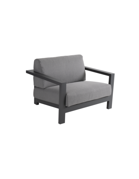 Sillón Exterior AMESDALE, Aluminio, Olefina / Antracita / Gris - Brafab