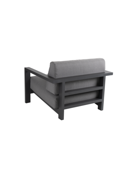 Sillón Exterior AMESDALE, Aluminio, Olefina / Antracita / Gris - Brafab