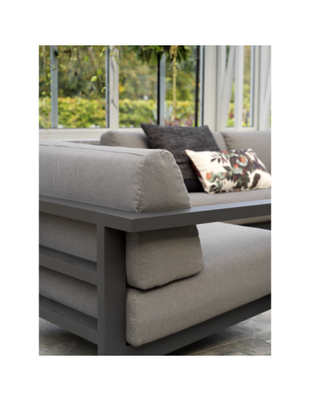 Sillón Exterior AMESDALE, Aluminio, Olefina / Antracita / Gris - Brafab