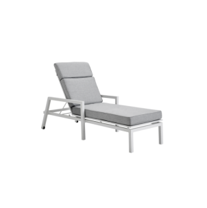 Tumbona Exterior BELFORT, Aluminio, Olefina / Blanco /...