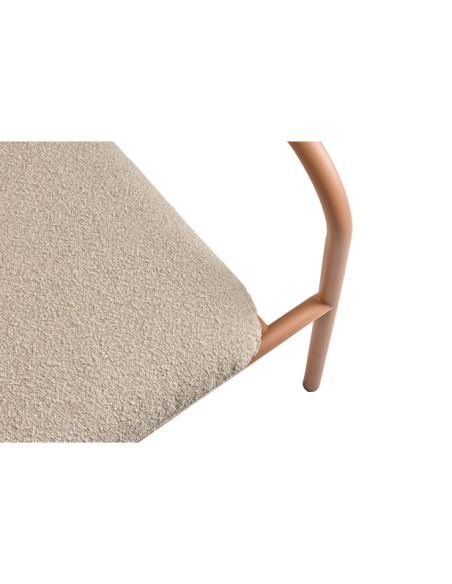 Sofá 2 Plazas Exterior BENDT, Aluminio, Poliéster Reciclado / Melocotón / Beige - Brafab