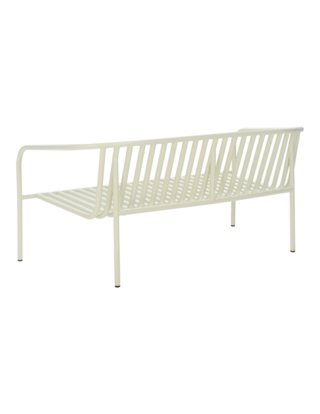 Sofá 2 Plazas Exterior BENDT, Aluminio, Poliéster Reciclado / Blanco Perla / Naranja - Brafab