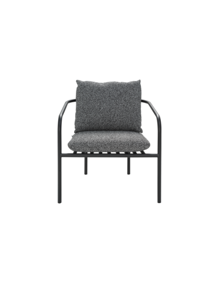 Sillón Exterior BENDT, Aluminio, Poliéster Reciclado / Negro - Brafab