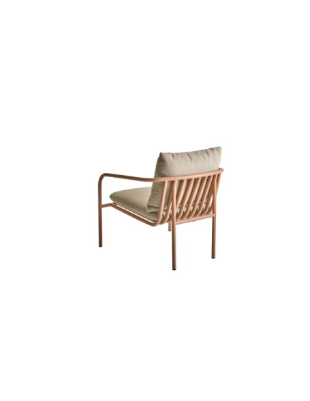 Sillón Exterior BENDT, Aluminio, Poliéster Reciclado / Melocotón / Beige - Brafab