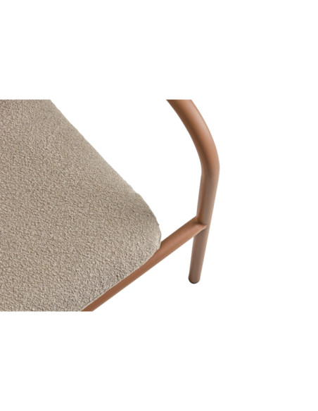 Sillón Exterior BENDT, Aluminio, Poliéster Reciclado / Melocotón / Beige - Brafab