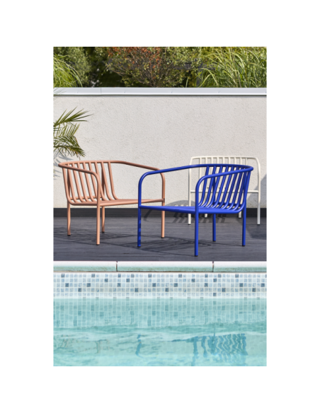 Sillón Exterior BENDT, Aluminio, Poliéster Reciclado / Melocotón / Beige - Brafab