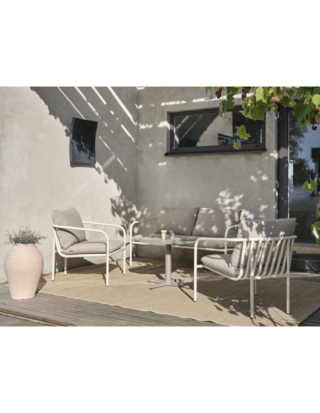 Sillón Exterior BENDT, Aluminio, Poliéster Reciclado / Blanco Perla / Beige - Brafab