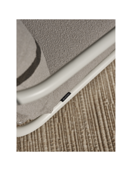 Sillón Exterior BENDT, Aluminio, Poliéster Reciclado / Blanco Perla / Beige - Brafab