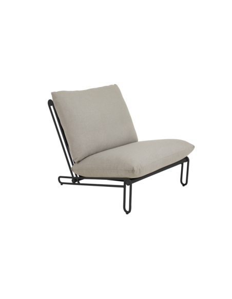 Sillón Exterior BLIXT, Aluminio, Olefina / Negro / Beige - Brafab