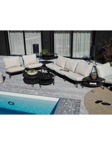 Sillón Exterior BLIXT, Aluminio, Olefina / Negro / Beige - Brafab