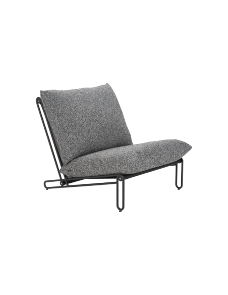 Sillón Exterior BLIXT, Aluminio, Poliéster Reciclado / Negro - Brafab