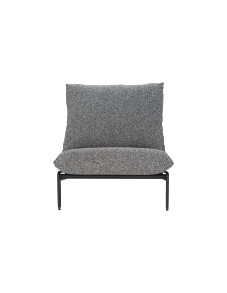 Sillón Exterior BLIXT, Aluminio, Poliéster Reciclado / Negro - Brafab