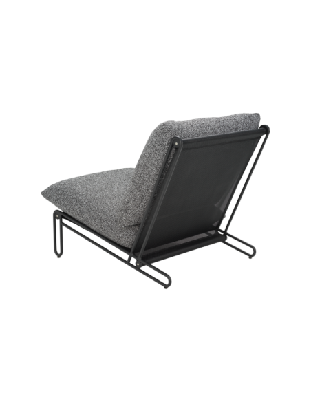 Sillón Exterior BLIXT, Aluminio, Poliéster Reciclado / Negro - Brafab