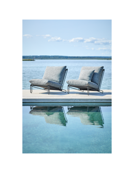 Sillón Exterior BLIXT, Aluminio, Poliéster Reciclado / Negro - Brafab