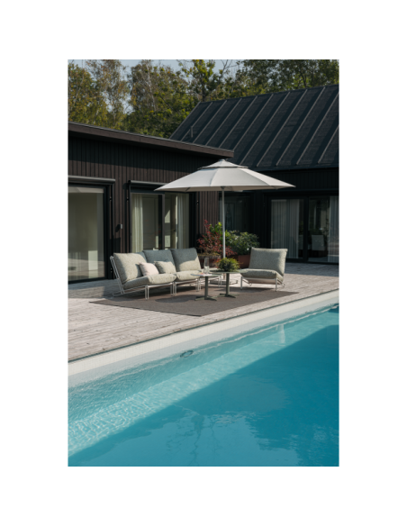 Sillón Exterior BLIXT, Aluminio, Poliéster Reciclado / Gris Claro / Verde - Brafab