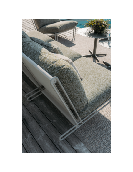 Sillón Exterior BLIXT, Aluminio, Poliéster Reciclado / Gris Claro / Verde - Brafab