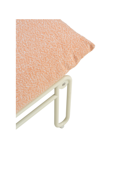 Sillón Exterior BLIXT, Aluminio, Poliéster Reciclado / Blanco Perla / Naranja - Brafab