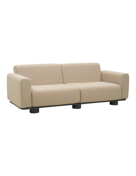 Sofá Exterior 2, Aluminio, Poliéster Reciclado / 5 Plazas BOLSTER, Antracita / Beige - Brafab