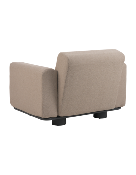 Sillón Exterior BOLSTER, Aluminio, Poliéster Reciclado / Antracita / Beige - Brafab