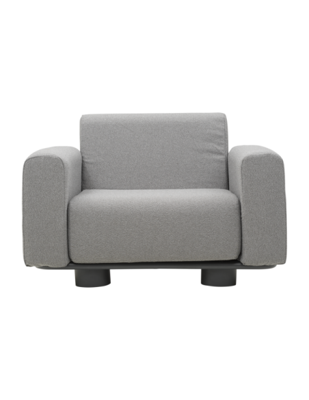 Sillón Exterior BOLSTER, Aluminio, Poliéster Reciclado / Antracita / Gris - Brafab