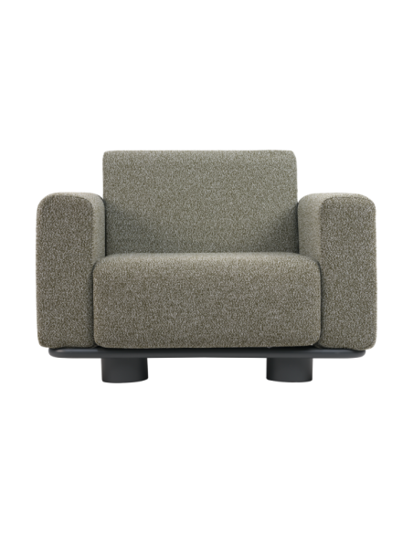 Sillón Exterior BOLSTER, Aluminio, Poliéster Reciclado / Antracita / Verde - Brafab