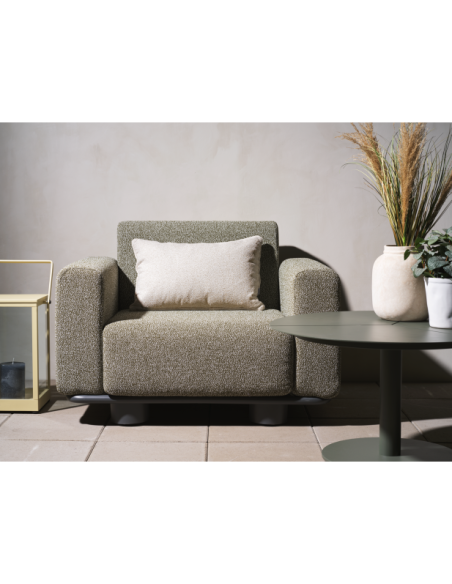 Sillón Exterior BOLSTER, Aluminio, Poliéster Reciclado / Antracita / Verde - Brafab