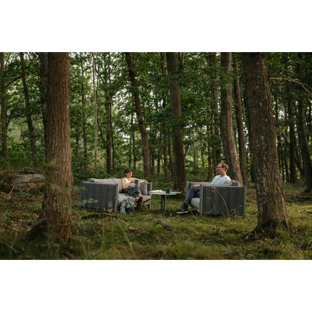 Sofá Exterior 2, Aluminio, Textilene,...