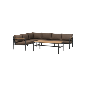 Set Sofá 214x279x81 cm y Mesa de Centro CAP, Aluminio,...