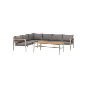 Set Sofá 214x279x81 cm y Mesa de Centro CAP, Aluminio,...