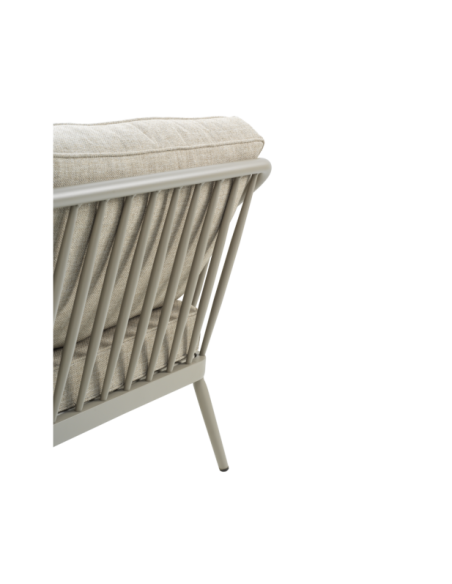 Sofá 3 Plazas Exterior COLEVILLE, Aluminio / Caqui / Beige - Brafab