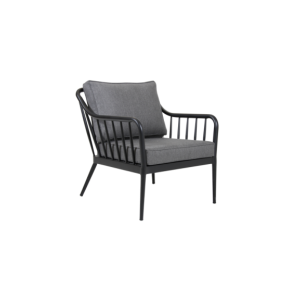 Sillón Exterior COLEVILLE, Aluminio, Olefina / Negro /...