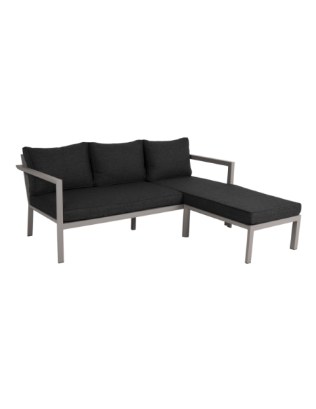 Sofá Cama Exterior DELIA, Aluminio, Olefina / Caqui / Negro - Brafab