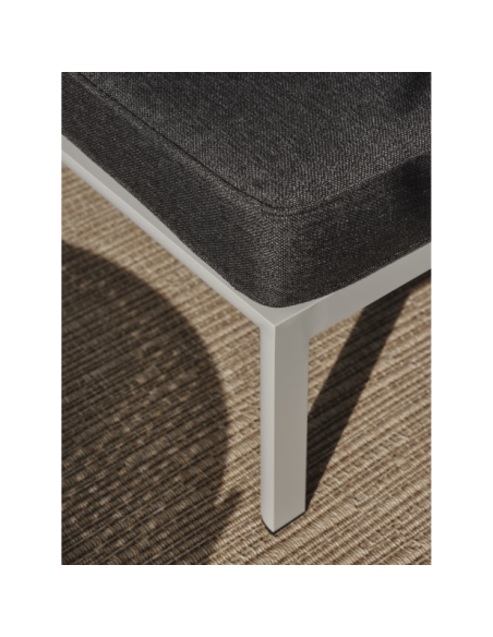 Sofá Cama Exterior DELIA, Aluminio, Olefina / Gris Claro / Negro - Brafab