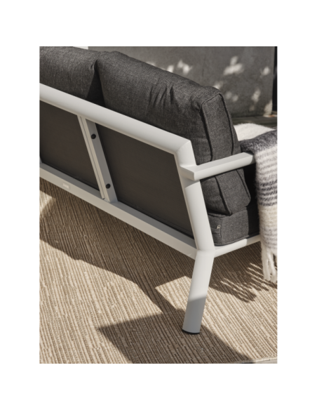 Sofá Cama Exterior DELIA, Aluminio, Olefina / Gris Claro / Negro - Brafab