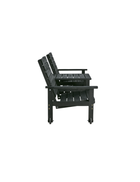 Sofá 2 Plazas Exterior DU & JA, Madera de Pino FSC™ / Negro - Brafab