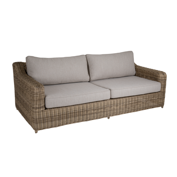 Sofá 3 Plazas Exterior GLENDON, Ratán...