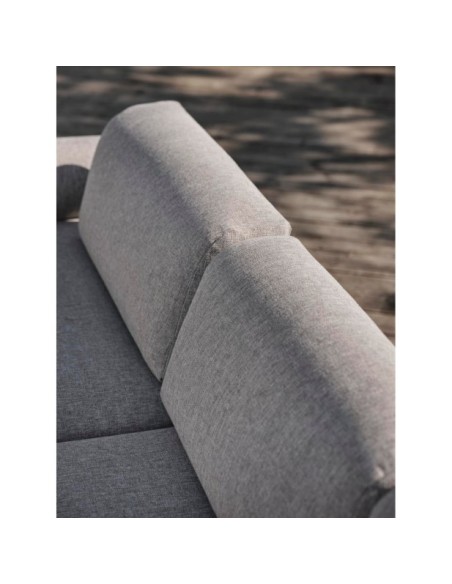 Set Sofá Modular Exterior GONESSE 225x295x74 cm, Aluminio, Olefina / Antracita / Gris - Brafab