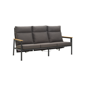 Sofá 3 Plazas Exterior GORDON, Aluminio, Textilene, Teca... 2