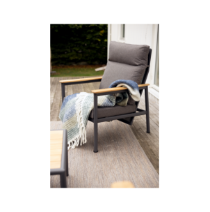 Sillón Exterior GORDON, Aluminio, Textilene, Teca / Gris... 2