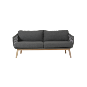 Sofá 3 Plazas Exterior KENTON, Ratán Sintético, Madera de... 2