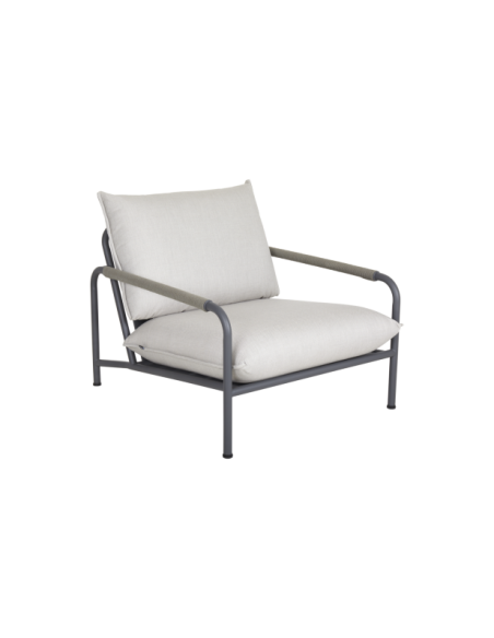 Sillón Exterior LERBERGET, Acero Inox, Acrílico / Antracita / Fresno - Brafab