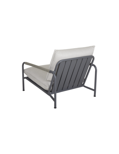 Sillón Exterior LERBERGET, Acero Inox, Acrílico / Antracita / Fresno - Brafab