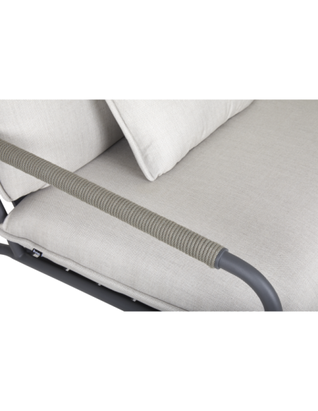 Sillón Exterior LERBERGET, Acero Inox, Acrílico / Antracita / Fresno - Brafab